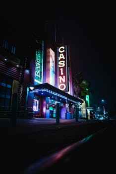 Slot machines dimly lit